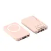 Power Bank Wireless Magnético Pd22.5W 10000mAh com Cabo Embutido para Carregamento Rápido, Fonte de Alimentação Móvel Portátil e Compacta