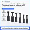 Conector pneumático Nishizaki plug de tubo PP4/6/8 mm10/12/16 plugue plástico de traqueia conector rápido preto