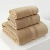 Juego de Toallas Gruesas Absorbentes de Algodón Puro para Uso Doméstico, Color Liso, Suave y Amigable con la Piel, Adecuado para Hombres y Mujeres, Comercio Transfronterizo