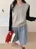 Elegante Chaleco de Punto con Abertura Trasera 2026 Otoño/Invierno Nuevo Cuello Redondo Chaleco de Punto sin Mangas para Mujer