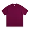 Camiseta de Algodão de Xinjiang com Manga Curta 400g Unissex Ombro Caído Caimento Solto Camiseta Básica de Algodão Pesado Camiseta de Meia-Manga