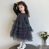 Conjunto de Vestido de Bolo com Suspensório Duas Peças para Meninas 2026 Outono Novo Estilo Coreano Conjunto de Vestido Inspirado em Chanel Atacado Moda Infantil