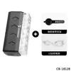 Luz de Bicicleta 4 LEDs Buzina Luz para Ciclismo ao Ar Livre Luz Forte Luz de Bicicleta Iluminação Multifuncional para Ciclismo
