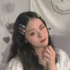 Estilo Hyun Ya Color BBS Clips Adhesivos Lindos Accesorios para el Cabello de Niña Pasador Mismo Estilo que Lin Xiaozhai Tocado Pinza Lateral Pinza para Flequillo