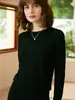 Nuevo Modelo 2026 Suéter de Cachemir 100% Hilo Fino de 68 Hilos para Mujer, Suéter Base de Punto Fino con Cuello Redondo
