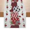 Bandeira de Mesa para Mesa de Centro, Antiderrapante, Não Fofa Facilmente, Elementos de Carta de Amor, Atmosfera de Feriado de Dia dos Namorados, Decoração de Mesa, Sala de Estar