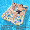 Mercancías de Exportación en Stock: Flotador Inflable Portátil Plegable con Forma de Hoja para Dos Personas, Cama de Agua, Juguete para Actividades Acuáticas