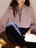 Camisa Falsa de Dos Piezas Estilo Retro Francés Solightr para Mujer Primavera 2026 Nueva Camisa de Manga Larga Holgada Pulóver