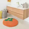 Alfombra de Piso de Imitación Cachemir con Dibujos de Frutas para Dormitorio, Alfombra de Mesita de Noche, Alfombra de Piso Absorbente de Agua y Antideslizante para Baño, Alfombra de Piso Resistente al Desgaste y Fácil de Cuidar