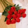 Rosa de simulación, una sola tela de seda, codo, rosa, ramo falso, decoración, rosa multicolor, decoración de boda, flor de simulación
