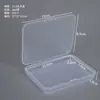Caja de embalaje rectangular de plástico transparente, caja de exhibición de herramientas de ferretería, caja de embalaje para artículos pequeños, caja de almacenamiento de cuentas y botones