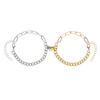 Suministro exclusivo transfronterizo de pulseras de pareja de estilo minimalista europeo y americano, pulseras de atracción magnética en forma de corazón, estilo simple y moderno para parejas.