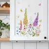 BR3548C Fresco Sencillo Mariposa Flor Floración Autoadhesivo Pegatina para Inodoro Pequeña Estilo Chanel Baño Taza de Agua Pegatina Decorativa