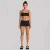 Conjunto de ropa de yoga transfronterizo con sujetador deportivo de cuello halter con sensación de segunda piel y conjunto de pantalones de fitness de secado rápido de cintura baja para correr y ciclismo al aire libre
