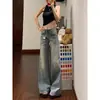 Jeans Petite Retro Lavados Micro Acampanados para Mujer Chica Atrevida de Tiro Bajo Adelgazantes Pierna Ancha Favorecedores Que No Se Pegan a las Piernas Pantalones de Pierna Recta