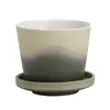 Jianshan taza de café recta juego de taza y platillo de cerámica, taza grande, taza de té personal, par de tazas, regalo para amigos