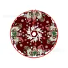 Saia de Árvore de Natal Nova de Pelúcia Curta Transfronteiriça com Sino, Impressão Digital, Saia de Árvore de Decoração Festiva, Atacado em Estoque