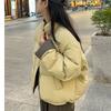 Jaqueta Corta de Algodão Color-Blocking Estilo Coreano Nova Inverno 2025 para Mulheres Baixas