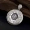 Collar con colgante de plata pura 999 con hebilla de seguridad, mantra de seis palabras, Paramita, Sutra del Corazón, para hombre y mujer, joyería pura, regalo