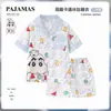 Pijama para Niños, Pijama Delgado de Manga Corta de Seda Helada de Verano para Niños de Edad Media y Mayores, Niños de Dibujos Animados, Bebés y Adolescentes, Conjunto de Tres Piezas de Ropa para el Hogar