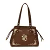 Bolsa tote, bolsa jeans, versátil para usar como mochila, bolsa de ombro ou bolsa transversal, estilo casual, bolsa de axila, grande capacidade, bolsa para o dia a dia, design de nicho