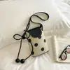 2026 Verão Nova Bolsa Transversal Feminina Fresca Bolinhas Única Estilosa Patchwork Bolsa de Ombro Relaxada Casual Bolsa de Celular
