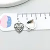 1 pingente de liga de prata antiga série letras amor asas pingente DIY pulseira colar acessórios