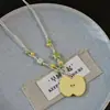 Collar con Cadena Larga de Manzana Linda de Dibujos Animados Ajustable Diseño Dulce y Lindo Moda Versátil Tendencia