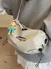 Bolsa de Lona para Mujer, Nueva Moda Verano 2025, Diseño de Nicho, Bolso Cruzado Estilo Coreano, Bolsa Popular Plegada tipo Dumpling de Instagram