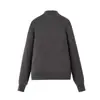 Fabricante transfronterizo de ropa para mujer al por mayor 2026 otoño cárdigan de punto de manga murciélago plana de cuello alto de un solo botón