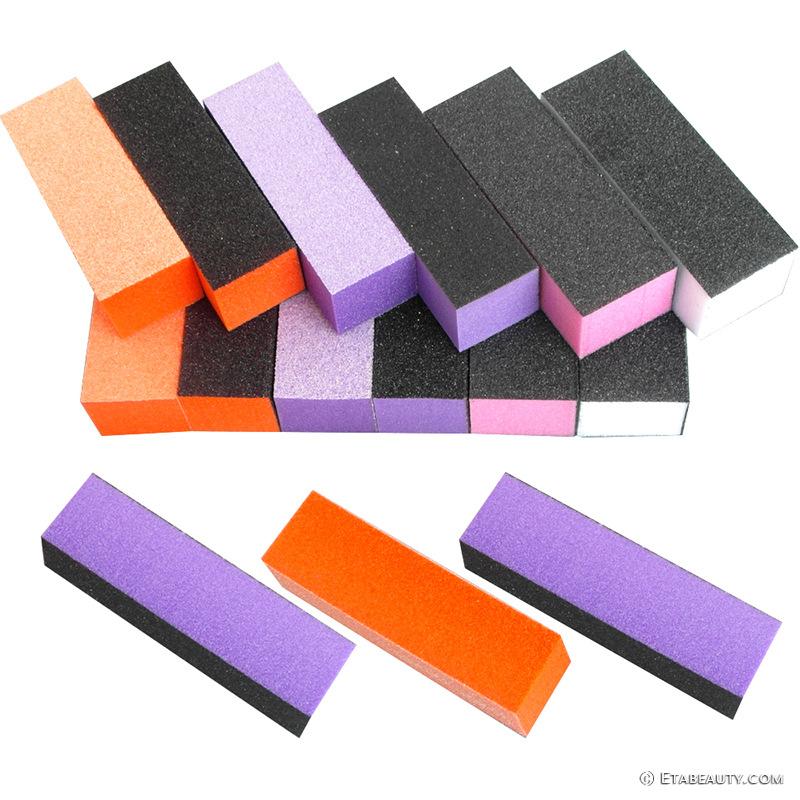 美甲锉美容工具高弹海绵抛光豆腐块四面方块指甲挫定制