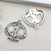 16 Tipos de Joyería de Aleación de Calavera Estilo Retro de Halloween Materiales para Pendientes, Pulseras, Llaveros Hechos a Mano DIY