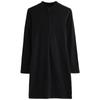 Vestido de Punto Negro para Mujer, Otoño e Invierno 2026 Estilo Coreano Ajustado con Cremallera, Vestido Corto Ajustado de Manga Larga Puro Deseo