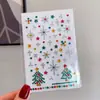Pegatinas Faciales para Actuaciones Infantiles Navideñas Pegatinas de Tatuaje DIY Pegatinas de Dibujos Animados Autoadhesivas