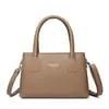 Bolso tote transfronterizo nuevo, con estampado de lichi, de gran capacidad, moderno, minimalista y ligero, para ir al trabajo y uso diario, con color sólido y diseño de doble capa, para mujeres