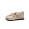 Nuevos Zapatos de Princesa con Lazo de Encaje para Niñas Otoño 2026, Zapatos Bajos de Piel para Niños Pequeños, Zapatos Planos para Bebé con Suela Suave