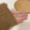 Pendientes de Botón con Lazo y Perla de Temperamento Suave Estilo Coreano Aguja de Plata S925 Diseño de Nicho Exquisitos Accesorios para Pendientes