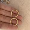 Pendientes de Círculo Simple con Patrón de Martillo Japonés Aguja de Plata 925 Pendientes Avanzados Estilo Nuevo Pendientes de Círculo Lisos Venta al por mayor