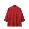 Verão 2025 Estilo Chinês Roupa Masculina Padrão de Dragão Seda Gelada Hanfu Jaqueta Cardigã Terno Zen Antigo Manto de Hussardo Capa