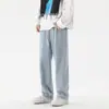 Jeans Nuevos de Primavera y Otoño Estilosos para Hombre Rectos Moda Casual Tendencia Holgados Versátiles Pantalones de Pierna Ancha para Hombre