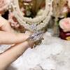 Anel Camélia Super fada romântico brilhante meteoro luxo leve feminino banhado a ouro micro cravado zircônia diamante INS nicho senso de design anel