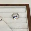 Anillo de Gato Azul Lindo de Dibujos Animados con Cuentas para Mujer Nuevo Anillo para Dedo Índice 2025 Estilo Dulce Infantil Anillo Exquisito