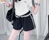 Traje informal de estilo coreano para chicas transfronterizas, novedad de verano de 2025, estilo americano ajustado, diseño retro, cuello en V