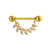 Productos de Piercing Transfronterizos de Venta Caliente Joyería para Pezón Incrustada con Zircón Anillos para Pezón Uñas para Pezón al por Mayor