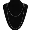 Moda Transfronteiriça Europeia e Americana Simples Retrô Combina com Tudo Corrente Clavicular Sobreposta Dupla Camada Personalidade Fresca Elegante Colar Feminino