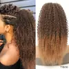Peluca de Cola de Caballo Rizada para Mujer, Fibra de Alta Temperatura, Banda Elástica Estilo 20 pulgadas Negra Esponjosa Extensión de Cabello Rizado Pequeño