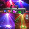 Luz de Palco de Quatro Cabeças, Luz Estrobo, Luz para Bar KTV, Luz de Projeção Disco Piscante, Luz Laser, Luz para Atmosfera de Feriado em Casa