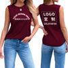 Amazon comercio exterior cuello redondo chaleco sin mangas DIY estampado a doble cara un lote de pedidos europeos y americanos camiseta en stock al por mayor