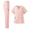 Avental Cirúrgico para Médicas, Uniforme Cirúrgico Elástico de Secagem Rápida de Manga Curta para Enfermeiros, Uniforme Cirúrgico para Dentistas e Veterinários