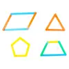 Tiras de Empalme de Polígonos, Triángulo, Relación de Tres Lados, Ángulo de Paralelogramo, Comprensión Preliminar de Figuras Geométricas Materiales Didácticos